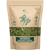 Moringa Tea Cut Leaves 8 Ounces(0.5 lb), Rich Source of Antioxidants - Green Nectar