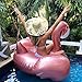 GOOBAT Giant Flamingo Inflatable Pool Float Toy, Swimming Party Lounge Floaty Raft for Kids or Adults, Rose Gold