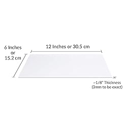 SimbaLux Acrylic Sheet Clear Cast Plexiglass 6” x
