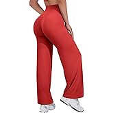 VOYJOY Straight Leggings Bottoms Wide Leg Pants for Women 29"/ 31.5"/33"/35" High Waist Stretch Casual Sweatpants