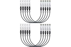 SFP+ Cable, 10G SFP+ DAC, 0.5M(1.64ft), Passive Direct Attach Copper Twinax Cable for Cisco SFP-H10GB-CU0.5M, Ubiquiti UniFi 