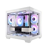 darkFlash ITX PC Case, Pre-Install 3 PWM ARGB Fans