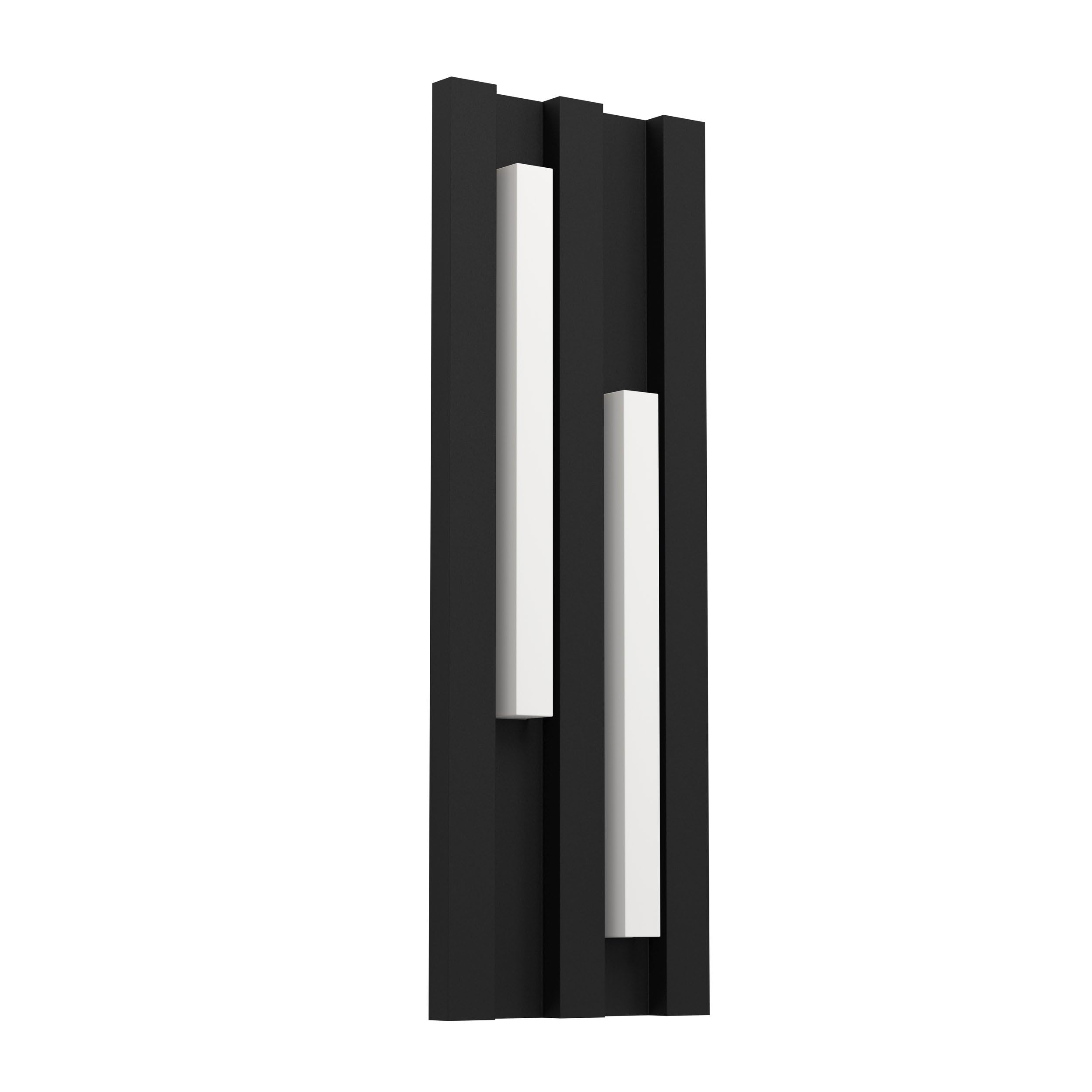 Eglo LED Outdoor wall Light Fixture Fandina, Outside wall lamp Rectangular, Porch Lighting Made of Metal in Black, Warm White, IP55