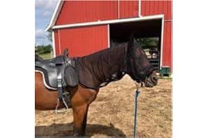 HORSEHOODIES LLC Full Horse Fly Mask with Long Ears (Horse, Black) Made in USA - Horse Fly Mask with Ears Protection from Insects and Bugs Horse Mask Soft Mesh Fabric with Adjustable Fastener Fly Masks for Horses