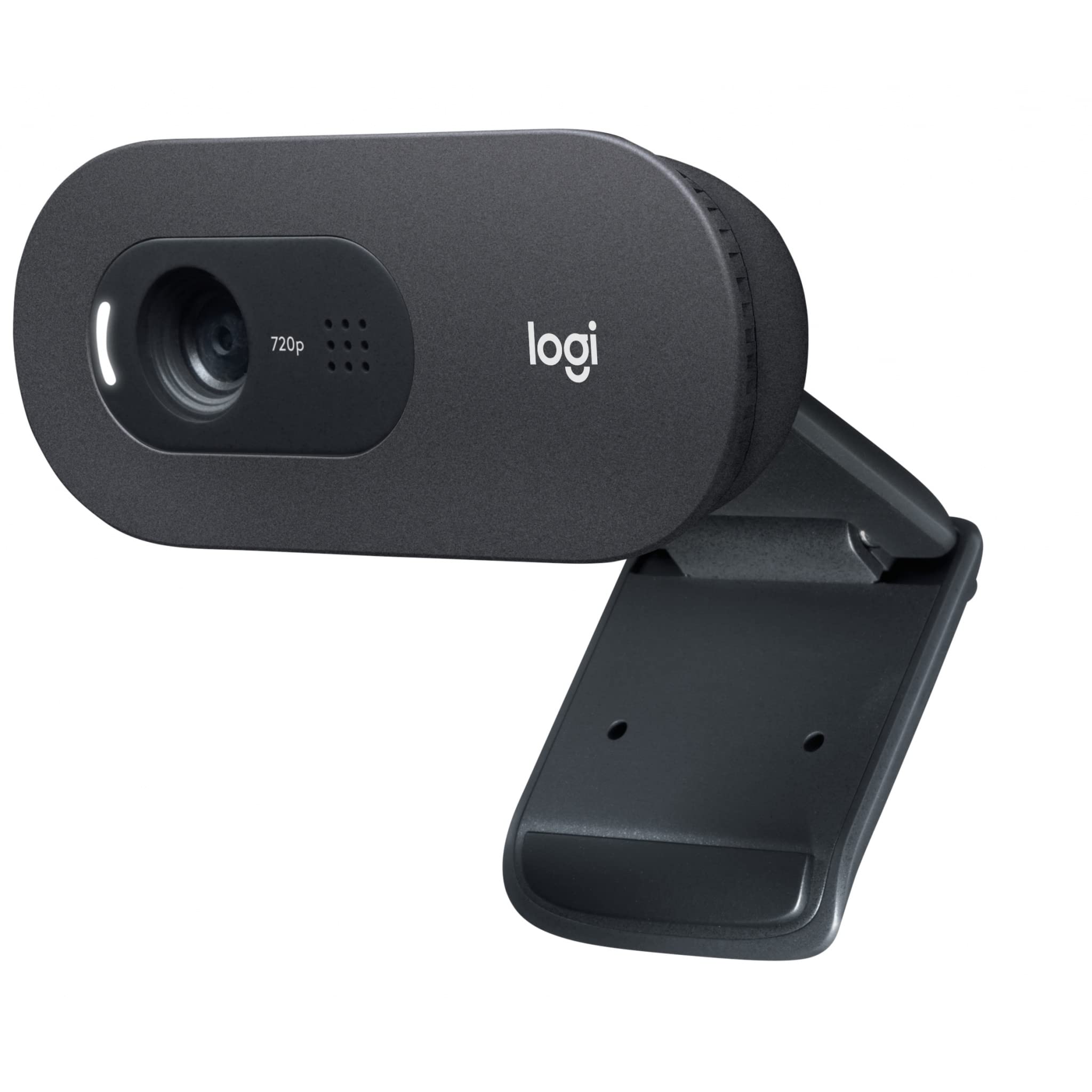 Logitech C505 HD Webcam - Streaming Webcam, 720p HD External USB Camera Desktop Or Laptop With Long-Range Microphone, Compatible With PC Or Mac - Grey