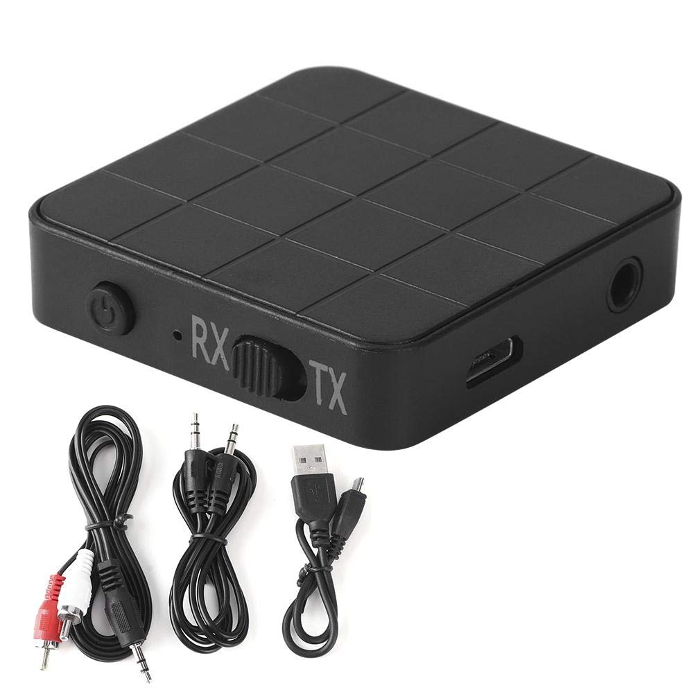 Fydun Portable Audio Adapter Digital Converter Bluetooth 5.0 2-in-1 Audio Receiver Transmitter Music Stereo Adapters for Car TV PC