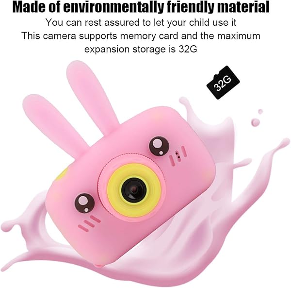 Mxzzand Portable Fine Workmanship Children Digital Camera Beautiful Appearance Pink HD 2 0 Inch Screen for child