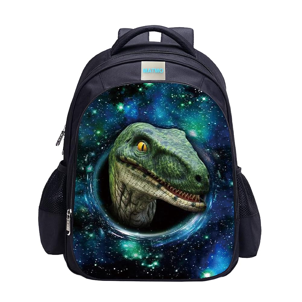 MATMO Dinosaur Backpack Dinosaur Backpacks for Boys School Backpack Kids Bookbag, Galaxy Dinosaur Backpack 3, OneSize, Cartoon