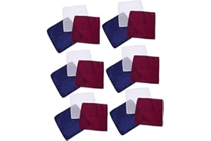 KESYOO 18pcs Men S Silk Pocket Squares for Suit Jackets Precision Stitched Handkerchiefs in White Versatile