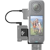 CYNOVA Insta 360 X4 DJI Mic Mini Mount, Invisible Mic Bracket for Insta360 X4 Accessories, Compatible with Insta360 X4 / X3(with 3.5mm Audio Cable)