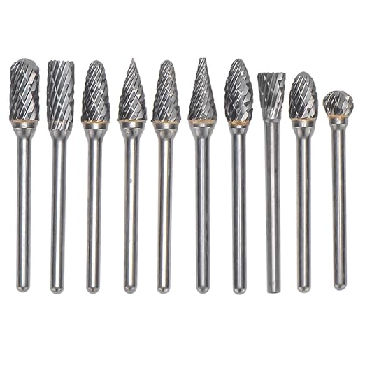 LUWANZ Raspel Set,10 Stk Frässtifte 3mm Schaft Bit zum Holz Metall Marmor schnitzen, schleifen, polieren, gravieren usw, Bohr