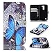 LG K7 Case Tribute 5 Case,LG K8 Case Phoenix 2 Case Treasure LTE Case,Easylife PU Leather Wallet Case Flip Folio Stand With ID Credit Card Cash Slots Closure Protective Cover For LG Escape3(butterfly)