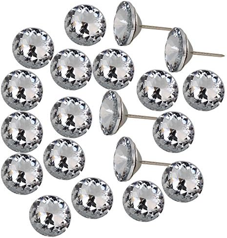 20pcs Wall Decor 25x37mm Crystal Upholstery Sofa Headboard Button Nails