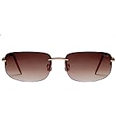 NYS Collection Rimless Gradient Sunglasses - Modern Minimalist Design, 100% UV Protection, for Men and Women