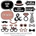Big Dot of Happiness Rose Gold Bridal Shower - Photo Booth Props Kit - 20 Count