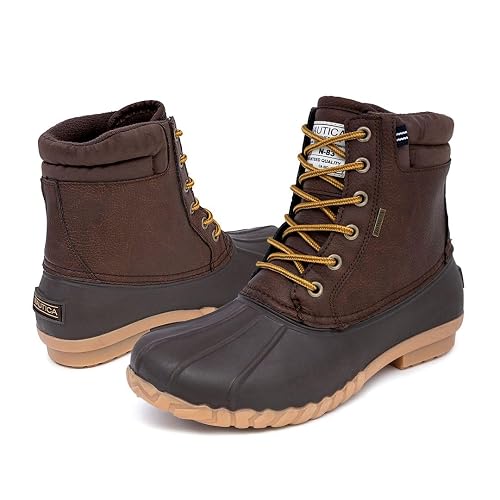 Nautica Mens Duck Boots - Waterproof Shell Insulated Snow 