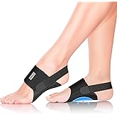Fit Geno Arch Support Braces for Plantar Fasciitis Relief - Adjustable Compression Bands with Gel Pads, Non-Slip Design for Flat Feet, High & Fallen Arches