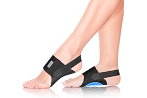 Fit Geno Arch Support Braces for Plantar Fasciitis Relief - Adjustable Compression Bands with Gel Pads, Non-Slip Design for Flat Feet, High & Fallen Arches