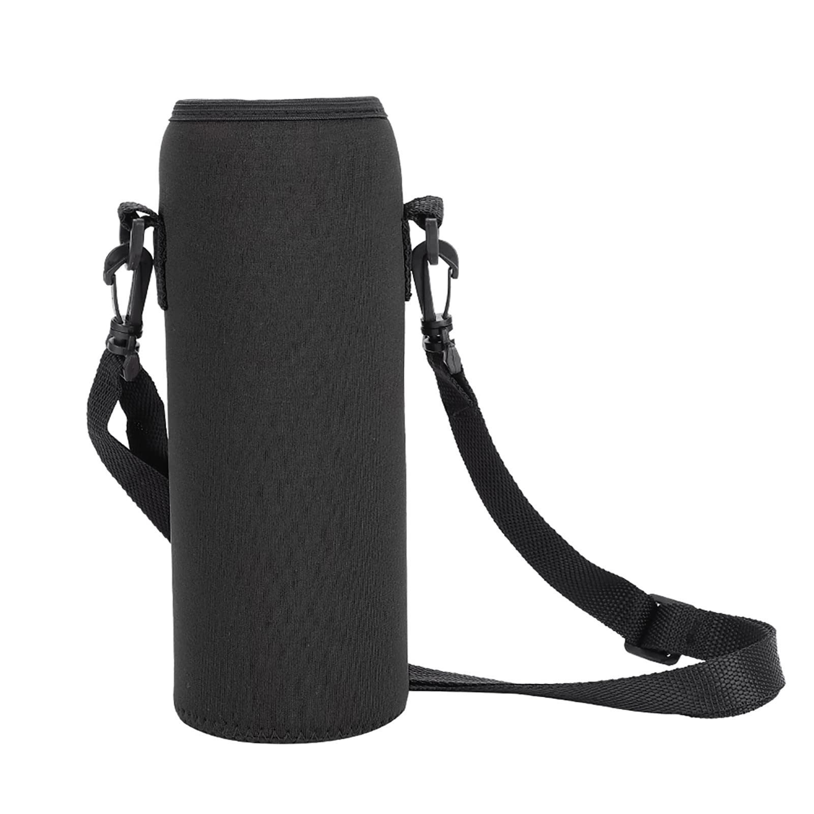 RANNYY Outdoor Water Bottle,1000ml Insulated Cover Neoprene Carrier Bag Pouch with Strap(Black)