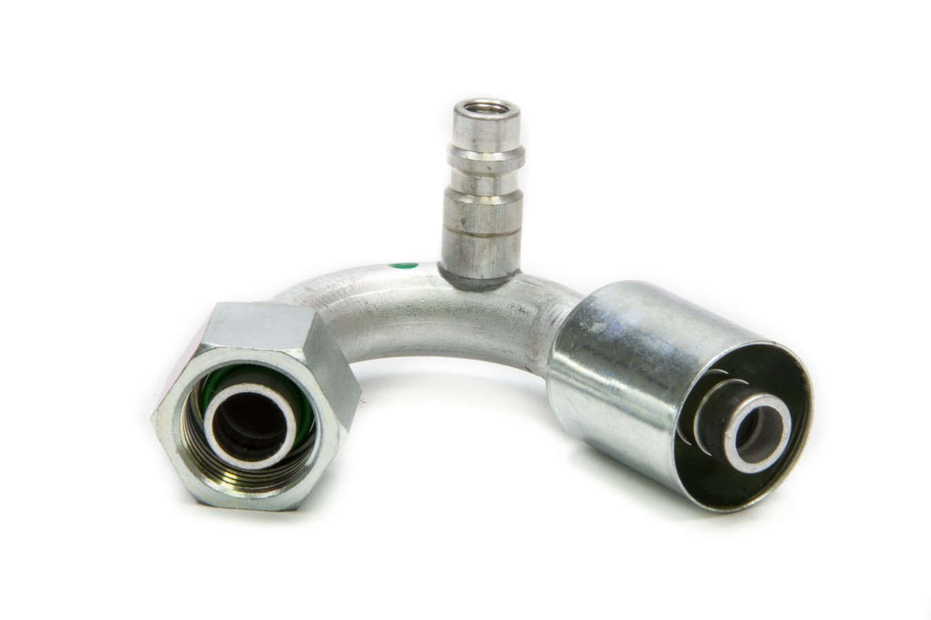Photo 1 of Vintage Air 35543-VUG 10-135 Degree Beadlock O-Ring Fitting with 134a Service Port