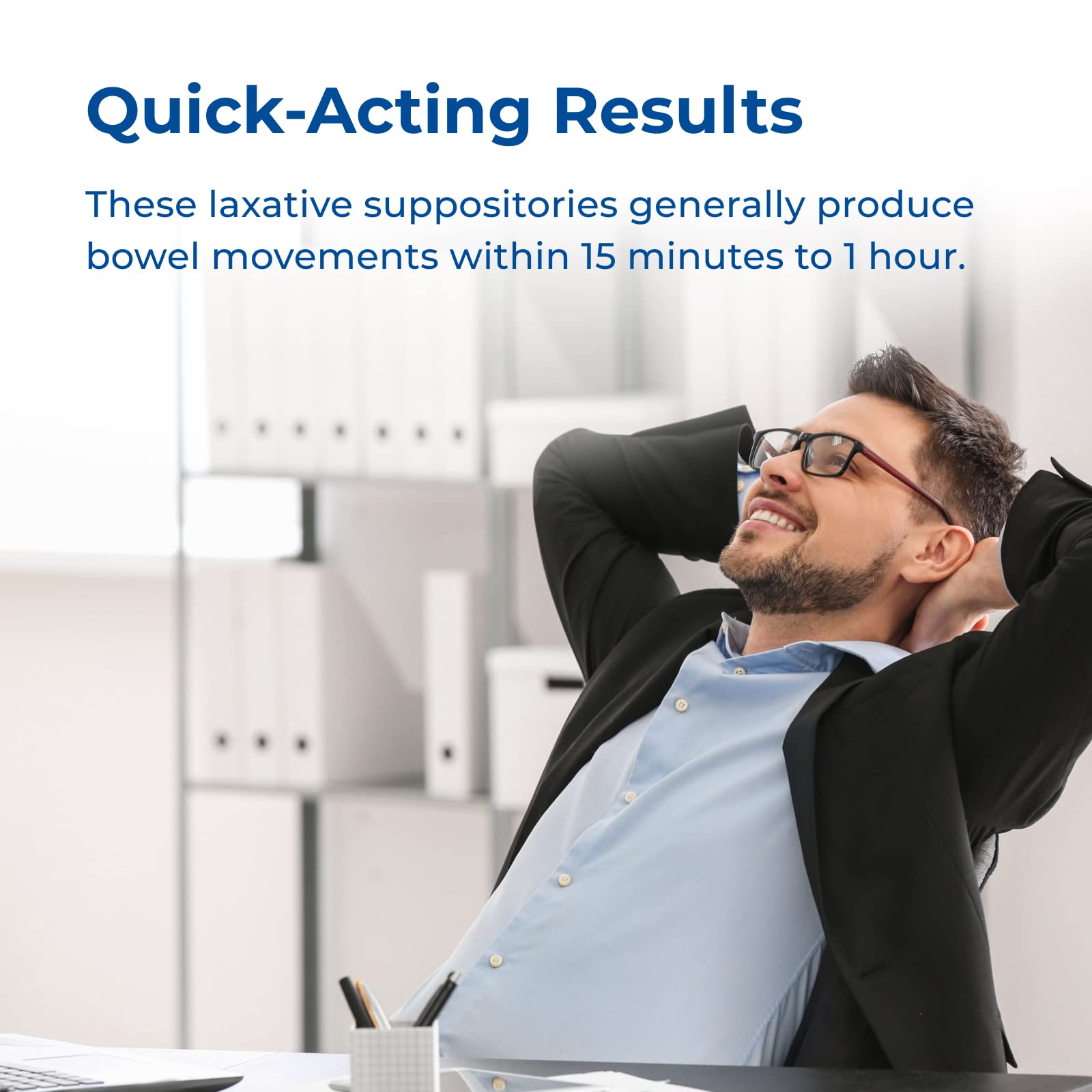 Rite Aid Fast Relief Laxative Suppositories, Bisacodyl USP, 10mg - 16 Count | Stimulant Laxative | Constipation Relief | Works in 15 Minutes to 1 Hour | Relief of Constipation | Laxative Suppository