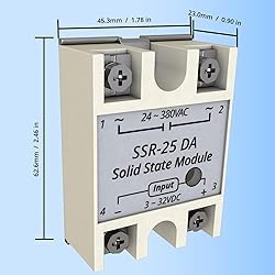 YQSIYU SSR-25DA Solid State Relay DC to AC Single