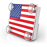 OLD EZ Pass, IPass, IZoom Tag Holder / Transponder Holder / Toll Pass Windshield Mount / Made in USA / Premium Quality with 3M DualLock Strips and Decorative UV Sticker - FLAG US