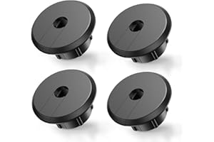 Sactulaz Wall Bushing Grommet for Starlink Dishy Router Ethernet Adapter Cable, Starlink Cable Routing Kit Feed-Through for 1 inch Wall Hole and Furnitures Wire Hole (Black, 4 Pack)