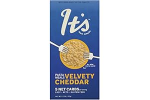 IT'S SKINNY It’s Skinny Mac and Cheese – Low Carb Pasta, Gluten Free, Non-GMO, Keto-Friendly, Only 5 Net Carbs & 2g of Fiber per Serving, with Velvety Cheddar Sauce, Ready in 5 Minutes (6 Packs)