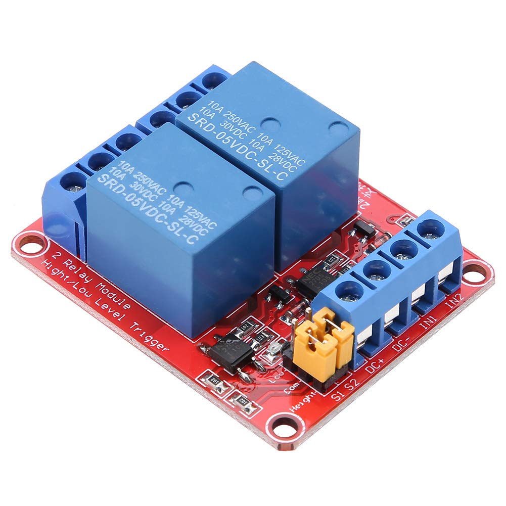 2 Channel Optocoupler Relay Module High and Low Level Trigger Module (5V)