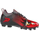 Phenom Elite Shadow The Hedgehog Football Cleats – Quantum Speed 2.0 | Black & Red Sonic Edition | Lightweight Speed Performance Cleats for Men’s & Kids
