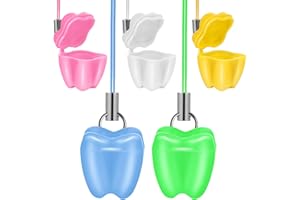 ARTIBETTER 5pcs Tooth Saver Necklace Milk Teeth Storage Box Tooth Fairy Save Box Baby Tooth Storage Cases Organizer for Child Teeth Keepsake Classroom School Party