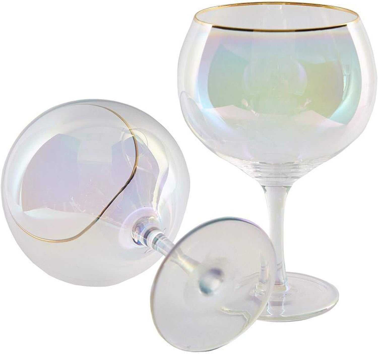 Rainbow Gin Balloon Glasses Tinted Borosilicate Cocktail Glasses