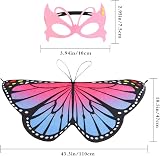 ADAKEL 6 Pieces Kids Butterfly Wings Costume Set for Girls Halloween Party view 4