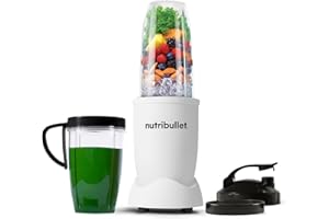 NutriBullet PRO 900 Series Nutrient Extractor, Blender & Mixer (9 Piece Set), Matt ALL White