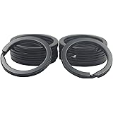 Shapenty 1 Inch/25mm Diameter Metal Flat Split Key Chains Rings for Home Car Keys Attachment (Black,10PCS/Box)