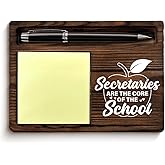 School Secretary Appreciation Gifts, Gift for Secretaries Sticky Note Holder School Office Decor, Administrative Professional Day Gifts