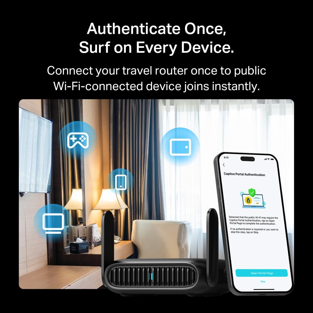 TP-Link TL-WR1512X Wi-Fi 6 Reise WLAN Router AX1500, Dual-Band Access Point mit Powerbank-Betrieb, 2×Gigabit-Port, OpenVPN & WireGuard, USB 3.0, WPA3, 7 Betriebsmodi 5
