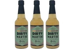 Lara's Premium Olive Juice Dirty Martini Cocktail Mix - Small Batch - Glass Bottle - 10floz (3, Spicy)