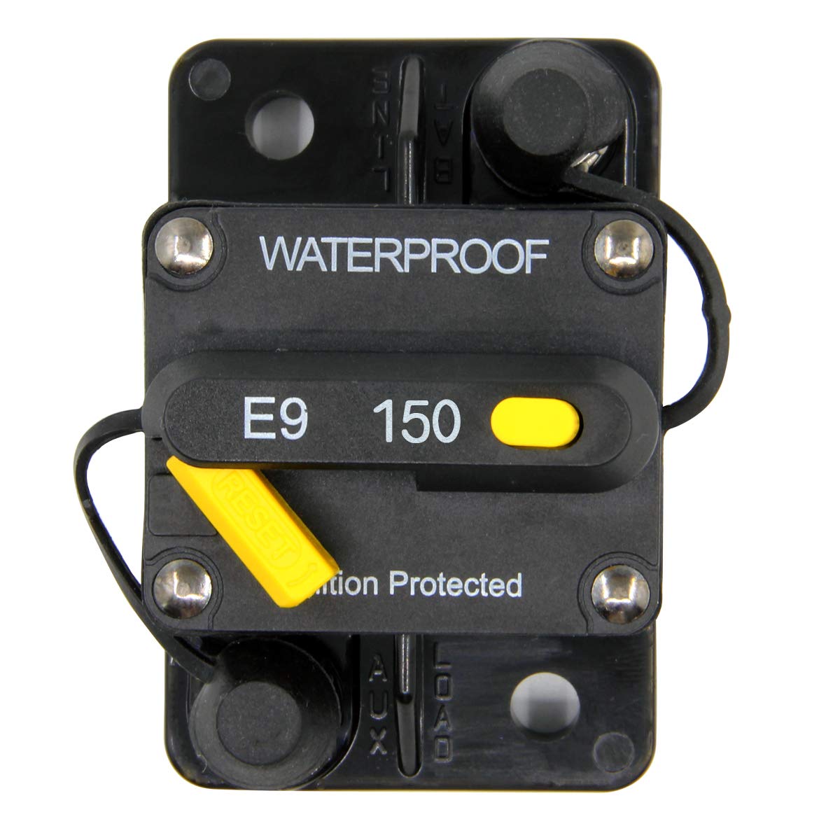 RKURCK 12V-48VDC 150A Waterproof Surface-Mount Circuit Breaker with Manual Reset for Marine Trolling Motors Boat ATV 150Amp