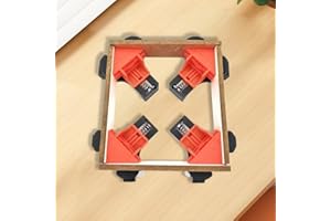 Corner Clamp, 4 Pack, 90 Degree Right Angle Clamp, Adjustable Swing Jaw, Clamps for Woodworking