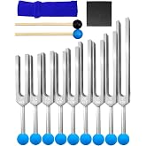 Solfeggio Tuning Fork Set for Healing 174Hz 285Hz 396Hz 417Hz 528Hz 639Hz | 9Pcs Tuning Fork Set for Healing, Chakra, Sound Therapy, Keep Body, Sound Healing Instruments