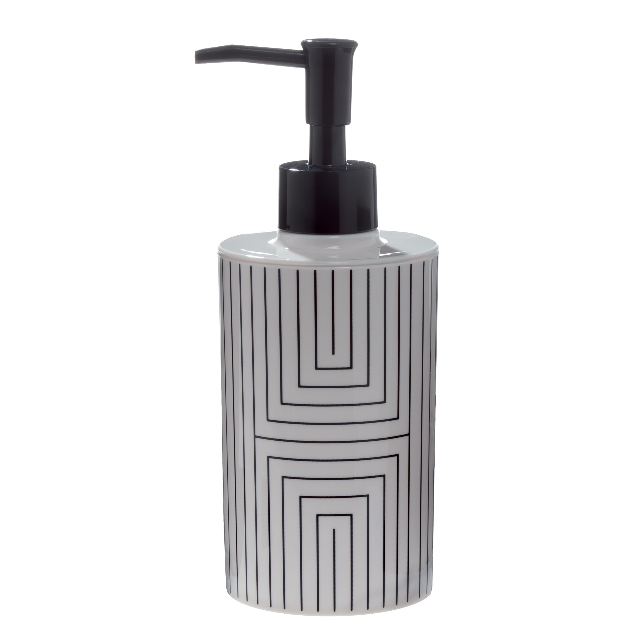Spirella White Graphic Soap Dispenser — image 1