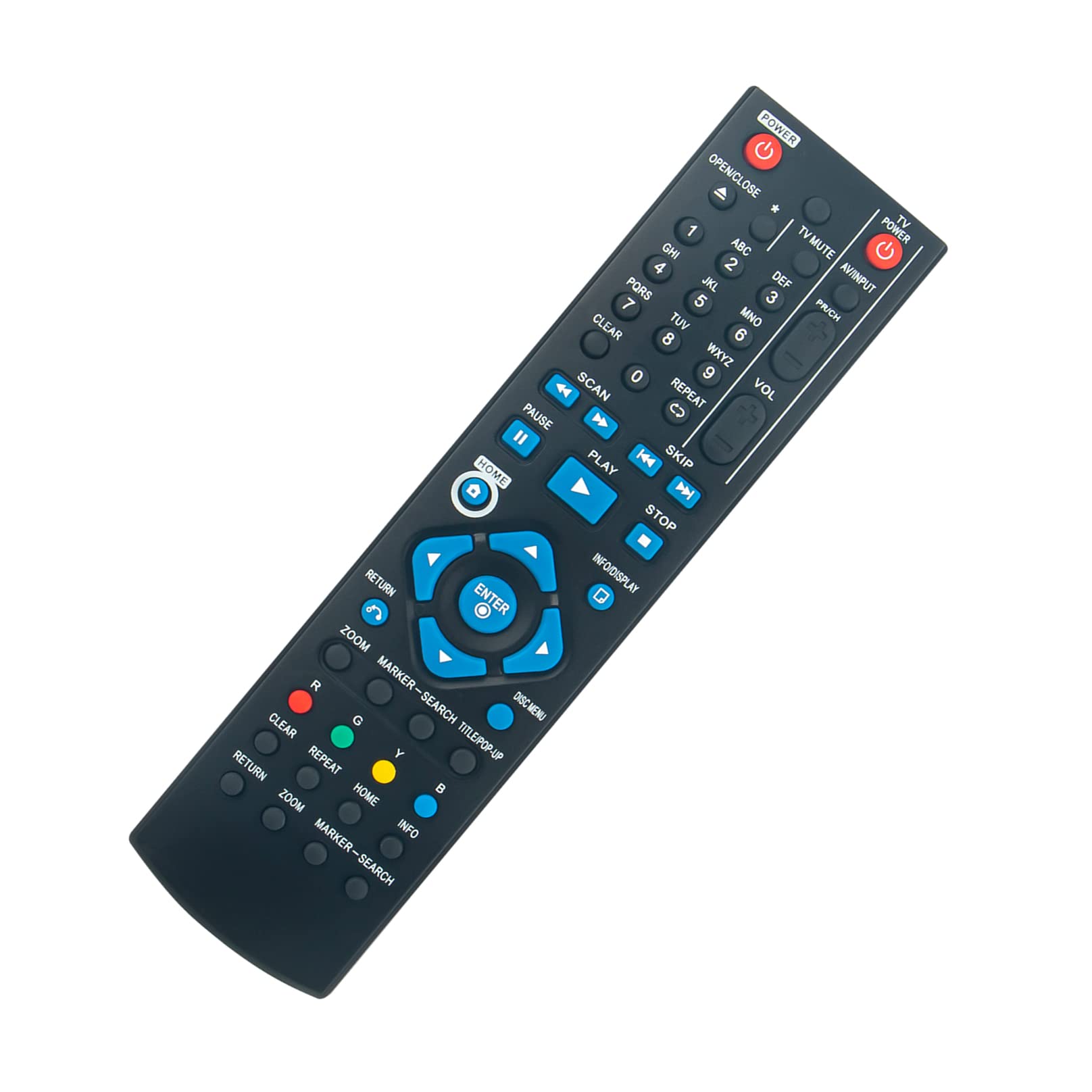 AKB73215301 Replacement Remote Control -VINABTY-fit for LG DVD Blu-ray BD Disc Player AKB73215301 remote control BD572 BD520 BD580 BD370