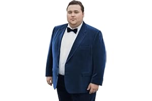 GATMSTZ Suits for Men Big and Tall 2 Piece Velvet Tux Suit Big Men for Wedding Party Business