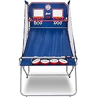 Pop-A-Shot - Dual Shot Sport | Arcade Basketball Game for Home | Paddle Scoring Hoop, 10 Game Modes, 4 Balls | Foldable for E