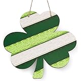 St Patricks Day Door Decorations, Shamrock Wooden Sign for Saint Patrick's Day Decor, Shamrock Hanging Decoration for Front D