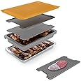 PREP ‘N Serve Premium Set™ - Plastic Container with Lid for Marinades, Stainless Steel Serving Tray, Aluminum Defrosting Tray, and a Plastic Cutting Board - The Ultimate BBQ Food Prep Utensil Set