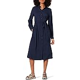 Amazon Essentials Women's Georgette Long Sleeve Midi Length Shirt Dress