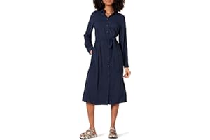 Amazon Essentials Women's Georgette Long Sleeve Midi Length Shirt Dress